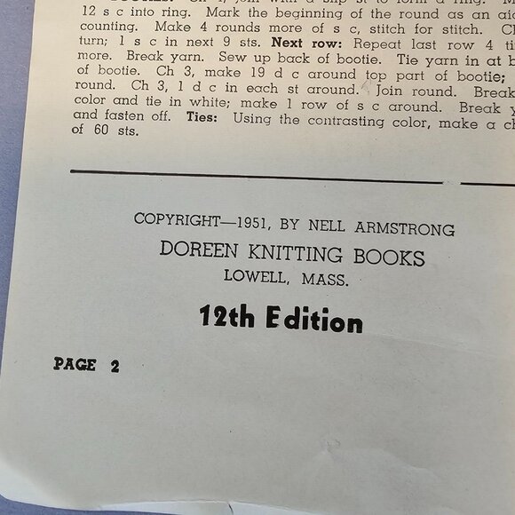 Doreen Dolls Book Neil Armstrong Volume 102 Knitting 12th Edition 1951 Direction - Picture 3 of 8
